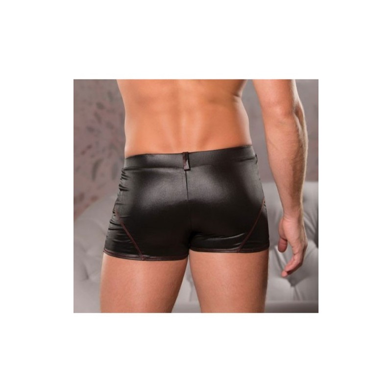 Γυαλιστερό σέξι ανδρικό μαύρο μποξεράκι Allure