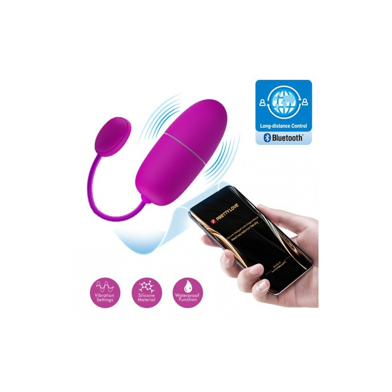 Δονούμενο Αυγό με εφαρμογή κινητού Pretty Love Nymph 7 cm