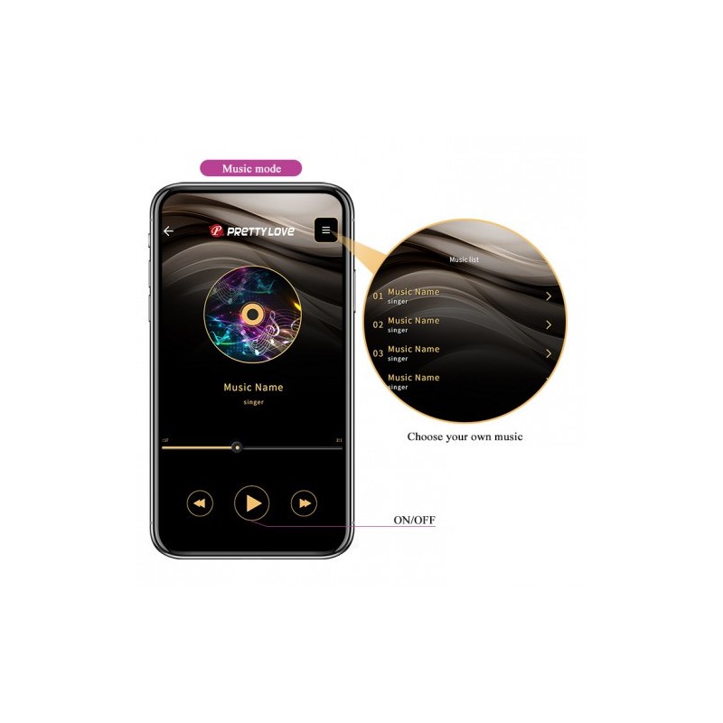 Δονούμενο Αυγό με εφαρμογή κινητού Pretty Love Nymph 7 cm