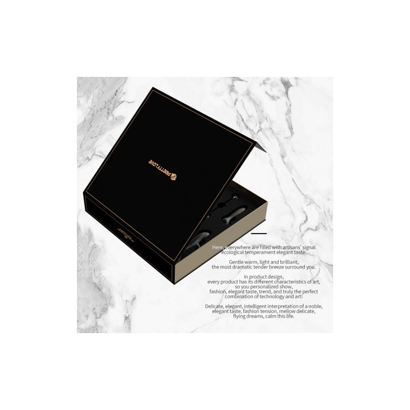 Μαύρο Χρυσό Σετ Πολυτελείας 12 Βοηθημάτων Pretty Love Queens