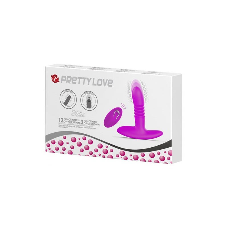 Πρωκτική Σφήνα με Κίνηση Πάνω-Κάτω &amp Τηλεχειριστήριο Pretty Love Heather