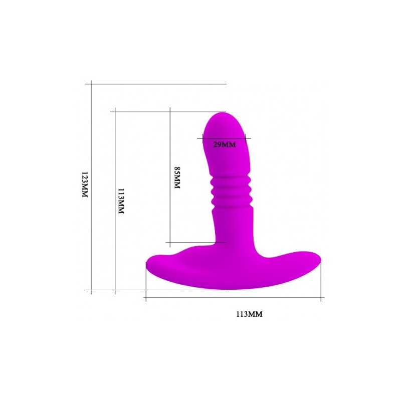 Πρωκτική Σφήνα με Κίνηση Πάνω-Κάτω &amp Τηλεχειριστήριο Pretty Love Heather