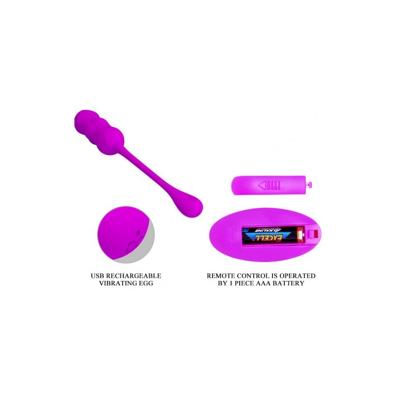 Δονούμενες Κολπικές Μπάλες με Τηλεχειριστήριο Pretty Love Leshy 7εκ