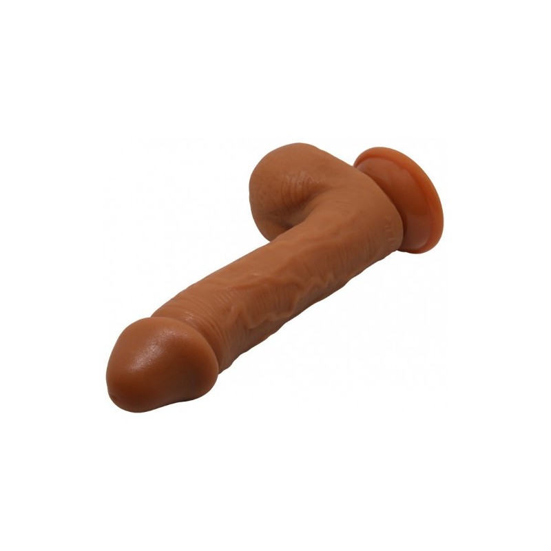 Καφέ Ρεαλιστικό Ντίλντο με Βεντούζα Johnson 22εκ