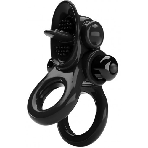 Διπλό Δαχτυλίδι Πέους &amp Όρχεων με Δόνηση Ένα Μέγεθος Pretty Love