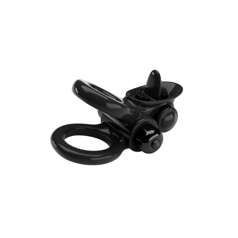 Διπλό Δαχτυλίδι Πέους &amp Όρχεων με Δόνηση Ένα Μέγεθος Pretty Love