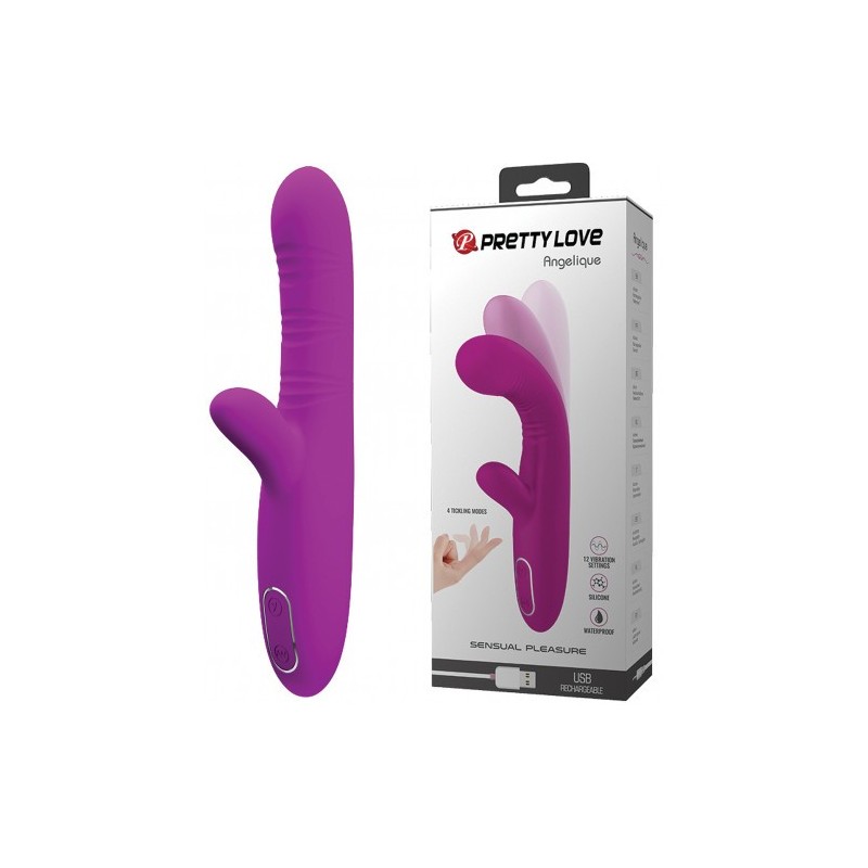 Ευλίγιστος Δονητής Σημείου G &amp Κλειτορίδας Pretty Love Angelique 22εκ