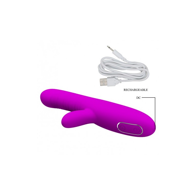 Ευλίγιστος Δονητής Σημείου G &amp Κλειτορίδας Pretty Love Angelique 22εκ