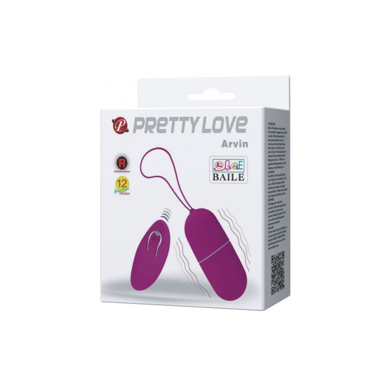 Δονητής Αυγό με τηλεκοντρόλ Pretty Love Arvin