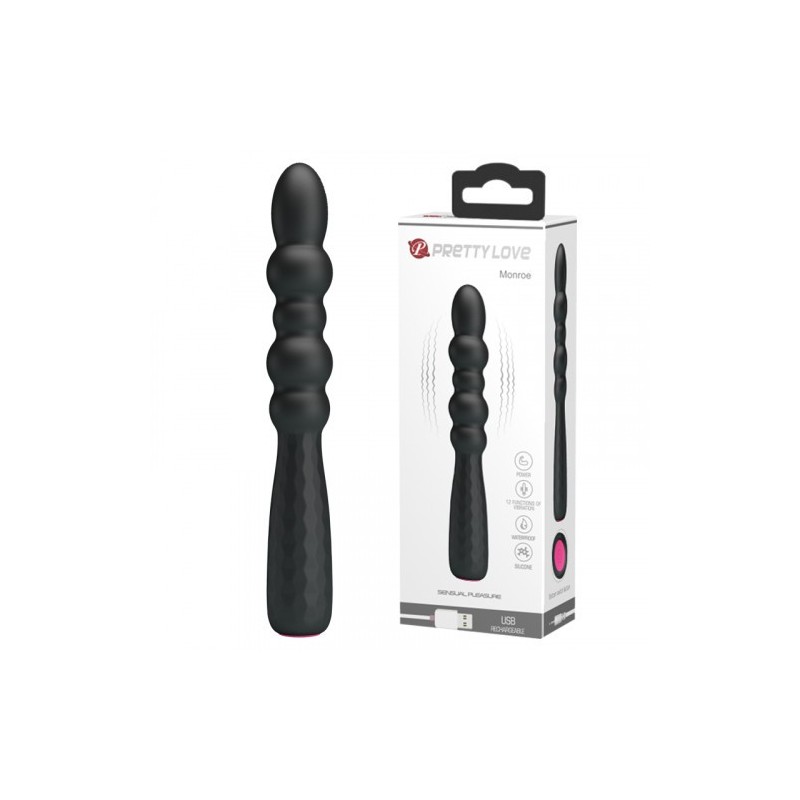 Εύκαμπτος βελούδινος Πρωκτικός δονητής Pretty Love Monroe 18 cm