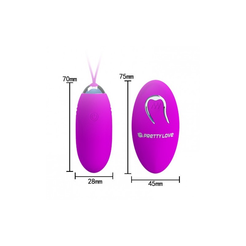 Επαναφορτιζόμενο αυγό δονητής με τηλεκοντρόλ Pretty Love Jenny