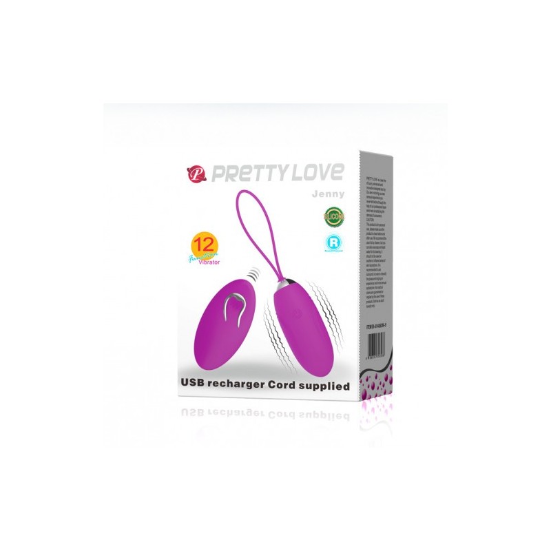 Επαναφορτιζόμενο αυγό δονητής με τηλεκοντρόλ Pretty Love Jenny