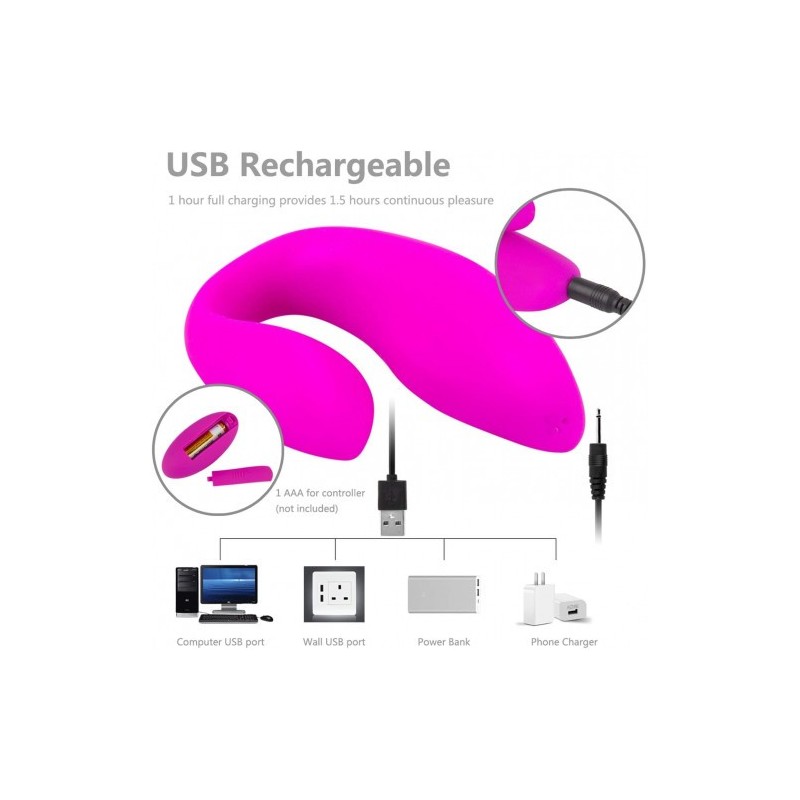 Δονητής ζευγαριών με τηλεχειριστήριο Pretty Love Letitia