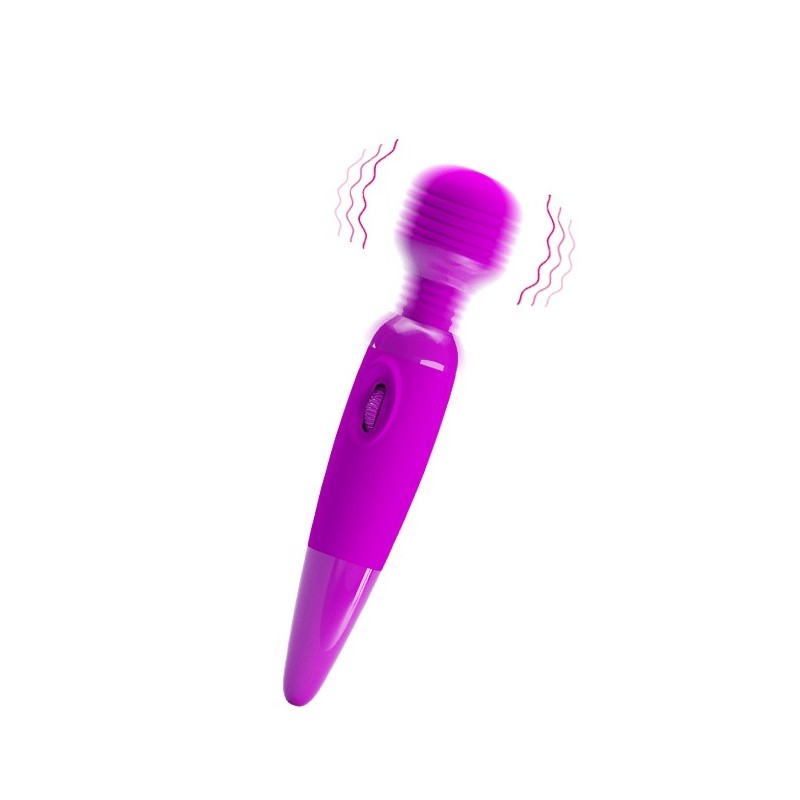 Μωβ επαναφορτιζόμενος δονητής μασάζ και σέξ Body Wand