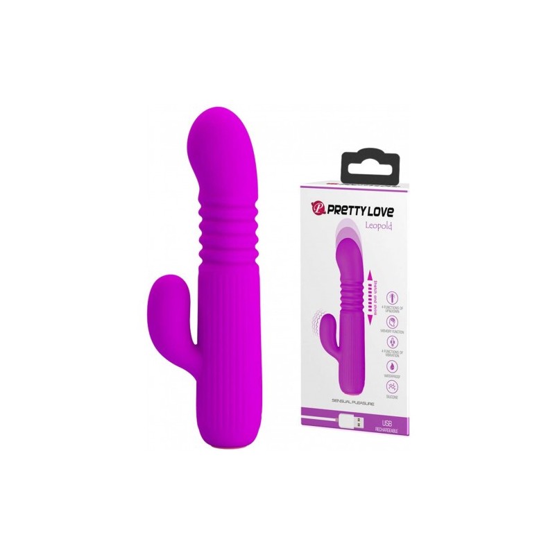 Μικρός χορευτής δονητής με κίνηση πάνω-κάτω Pretty Love Leopold