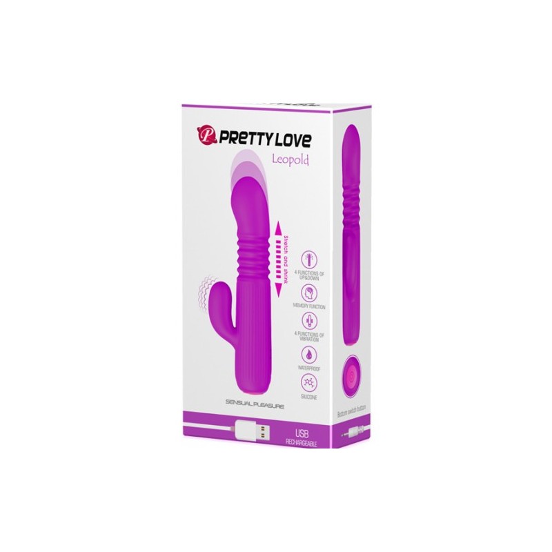 Μικρός χορευτής δονητής με κίνηση πάνω-κάτω Pretty Love Leopold