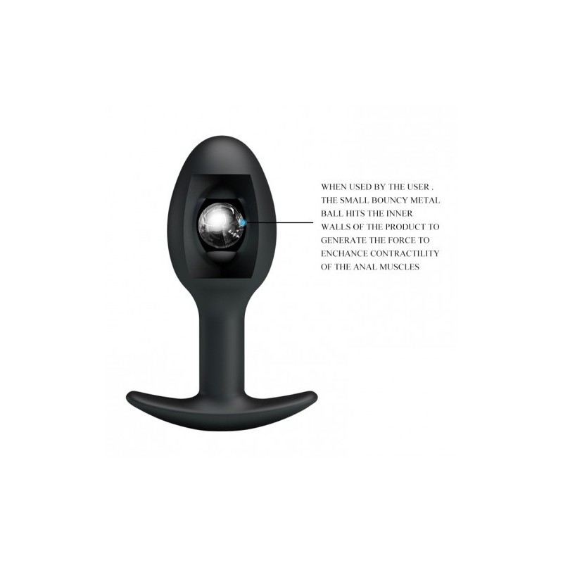 Μέτρια Σφήνα Pretty Love σιλικόνης με ενσωματομένη μπίλια 8 εκ