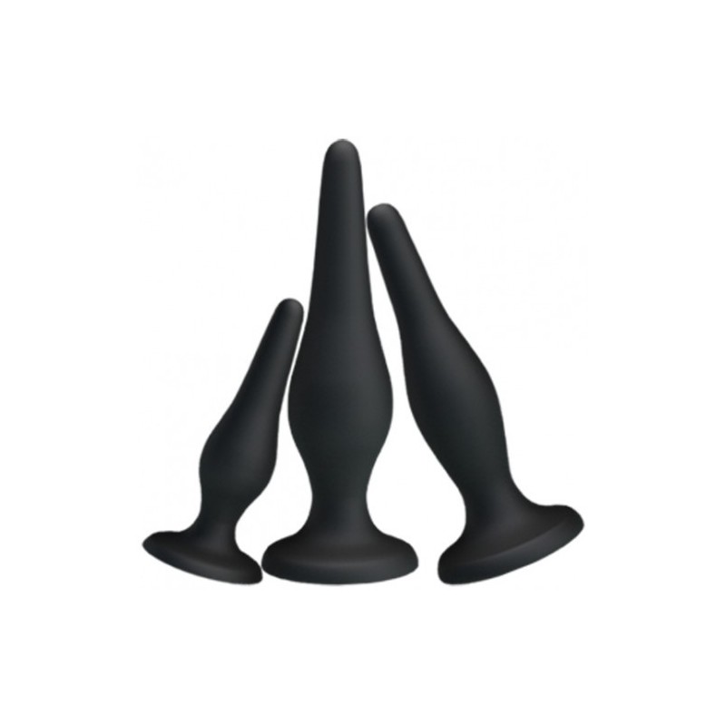 Σέτ μέ τρείς πρωκτικές σφήνες σιλικόνης Pretty Love