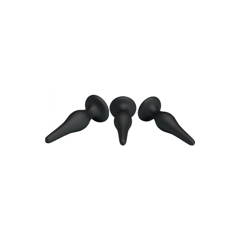 Σέτ μέ τρείς πρωκτικές σφήνες σιλικόνης Pretty Love