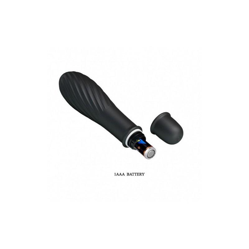 Μικρή μαύρη βολίδα δονητής σιλικόνης Solomon 13 εκ