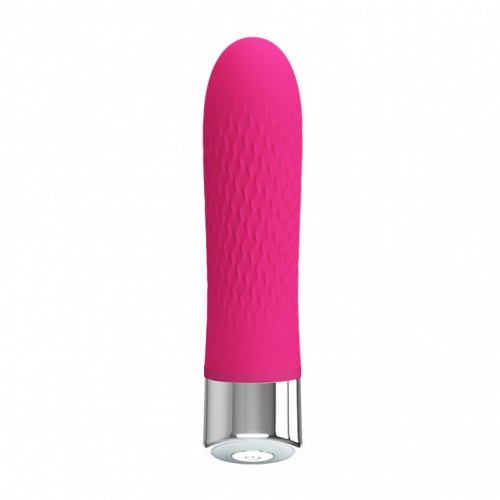 Μικρή Ρόζ διακριτική βολίδα δονητής σιλικόνης 13 εκ