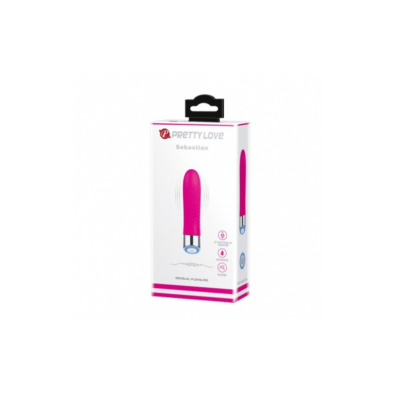 Μικρή Ρόζ διακριτική βολίδα δονητής σιλικόνης 13 εκ