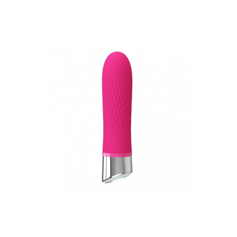 Μικρή Ρόζ διακριτική βολίδα δονητής σιλικόνης 13 εκ