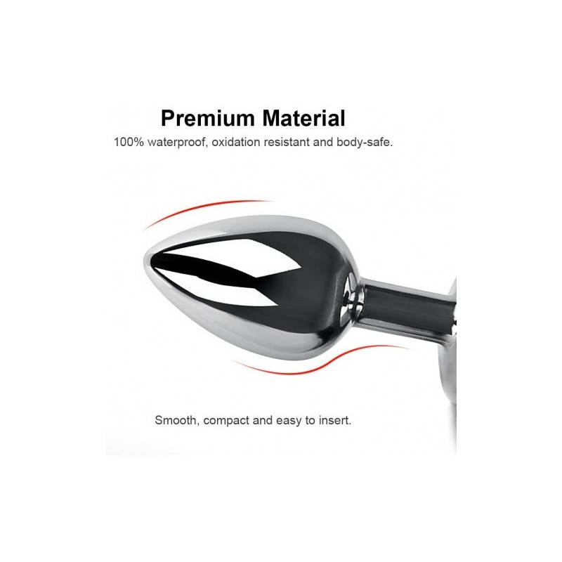 Γκρίζα με λευκή άκρη oυρά αλεπούς με μεταλλική σφήνα ΜΕΤΡΙΑ