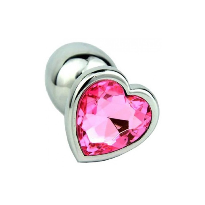 ΜΙΚΡΗ μεταλλική σφήνα με σχήμα Καρδιάς βαθύ ΡΟΖ 7 εκ