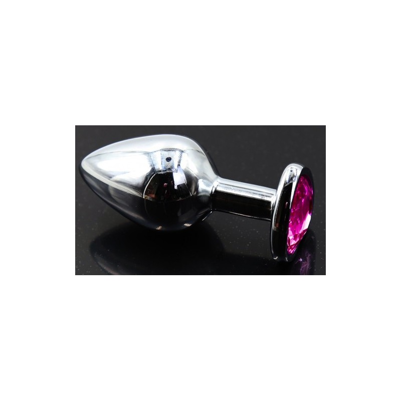 ΜΙΚΡΗ μεταλλική σφήνα με σχήμα Καρδιάς βαθύ ΡΟΖ 7 εκ