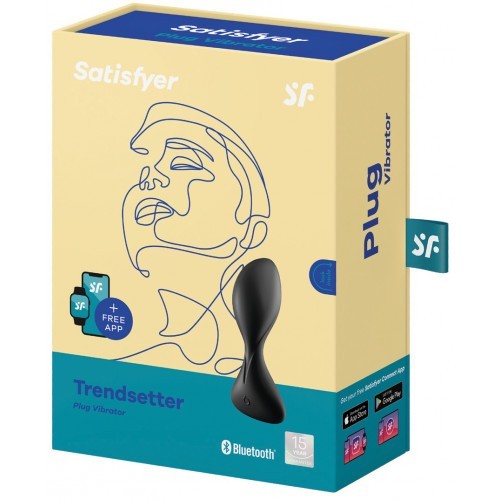 Πρωκτικός δονητής σφήνα Satisfyer Trendsetter ΜΑΥΡΟ