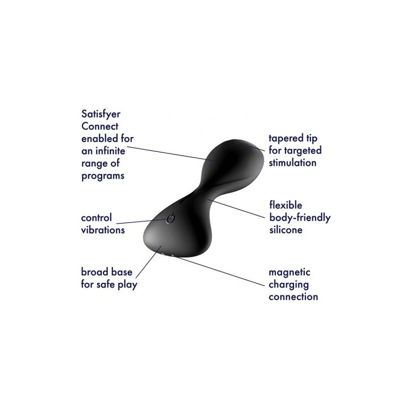 Πρωκτικός δονητής σφήνα Satisfyer Trendsetter ΜΑΥΡΟ