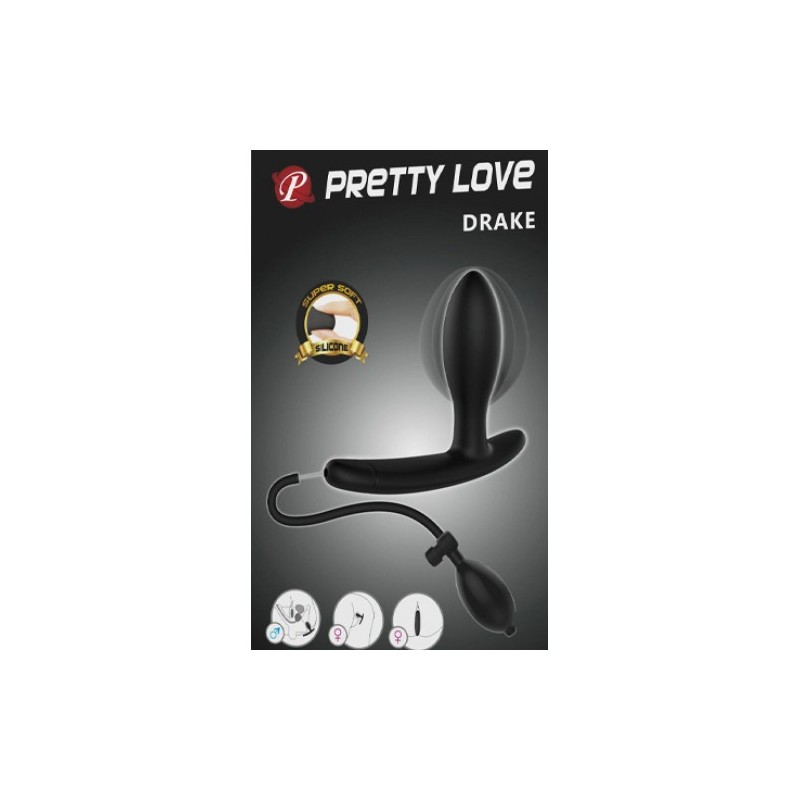 Pretty Love Drake inflatable Anal plug SMALL 6 x Ø 2.5 cm
