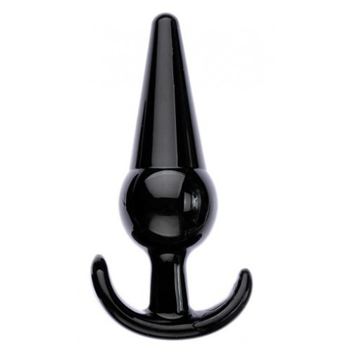 Εύκαμπτη βολιδέ πρωκτική σφήνα ΜΑΥΡΗ ΜΕΤΡΙΟ ΜΕΓΕΘΟΣ