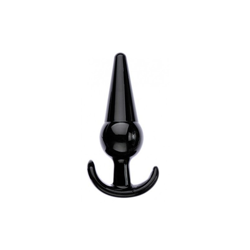 Εύκαμπτη βολιδέ πρωκτική σφήνα ΜΑΥΡΗ ΜΕΤΡΙΟ ΜΕΓΕΘΟΣ