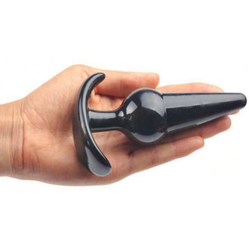 Εύκαμπτη βολιδέ πρωκτική σφήνα ΜΑΥΡΗ ΜΕΤΡΙΟ ΜΕΓΕΘΟΣ