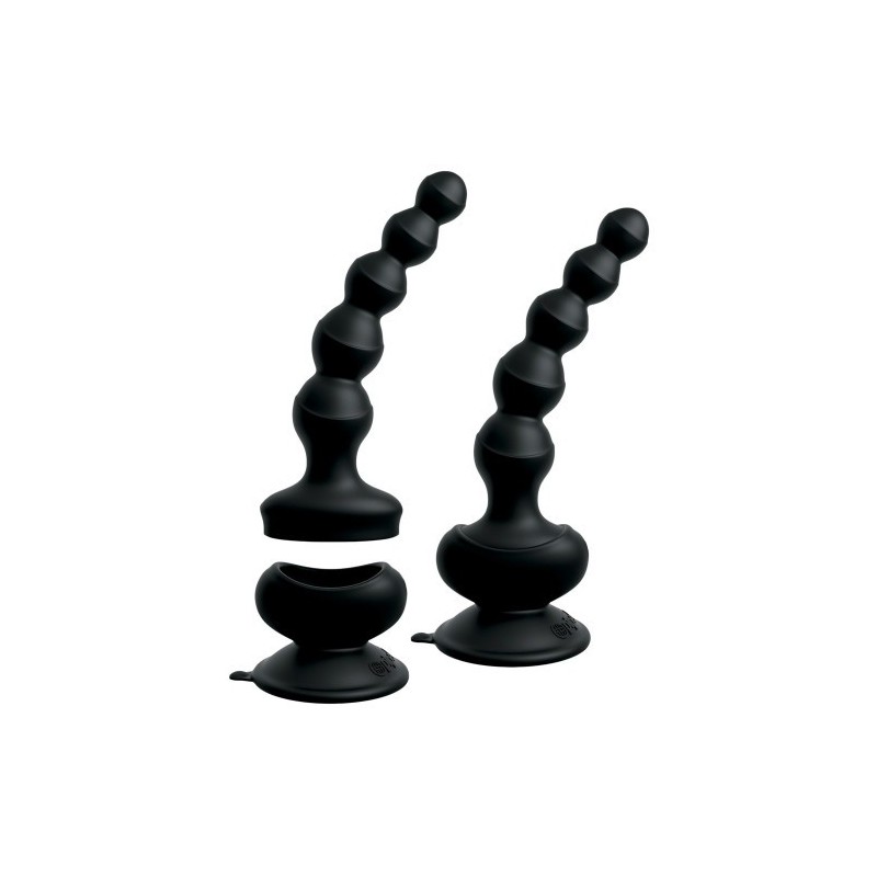 3Some Wall Banger Anal Beads with Remote Control Black