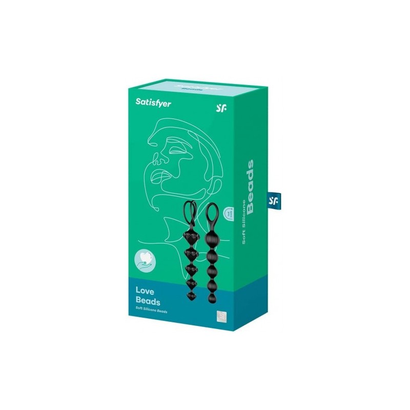 Satisfyer μαύρες πρωτικές μπαλίτσες (σετ των 2)