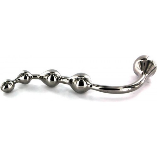 Δίπλευρο XL ατσάλινο πρωκτικό και κολπικό ντίλντο 25εκ