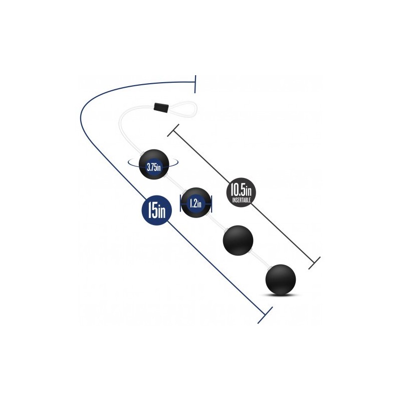 Πρωκτικές μπίλιες μέ κορδόνι εύκολης επαναφοράς 27 εκ