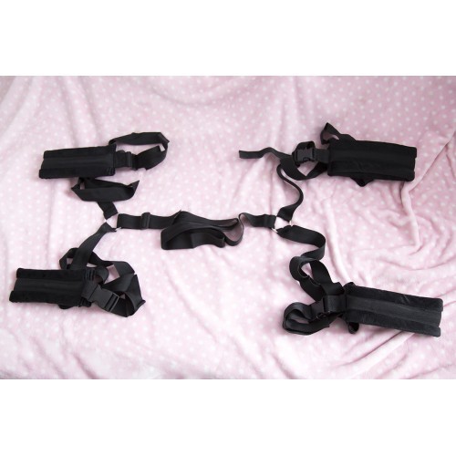 Μαύρα Δεσμά Κρεβατιού για Χέρια και Πόδια Naughty Toys