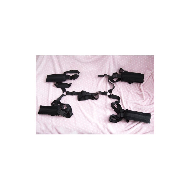 Μαύρα Δεσμά Κρεβατιού για Χέρια και Πόδια Naughty Toys