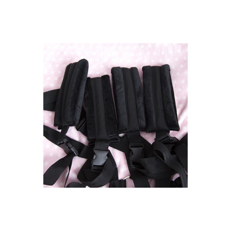 Μαύρα Δεσμά Κρεβατιού για Χέρια και Πόδια Naughty Toys