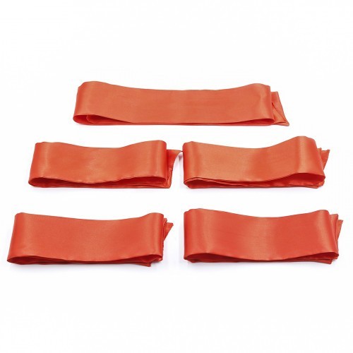 Κόκκινο Σετ Σατέν δεσμά λουριά χέρια πόδια πρόσωπο