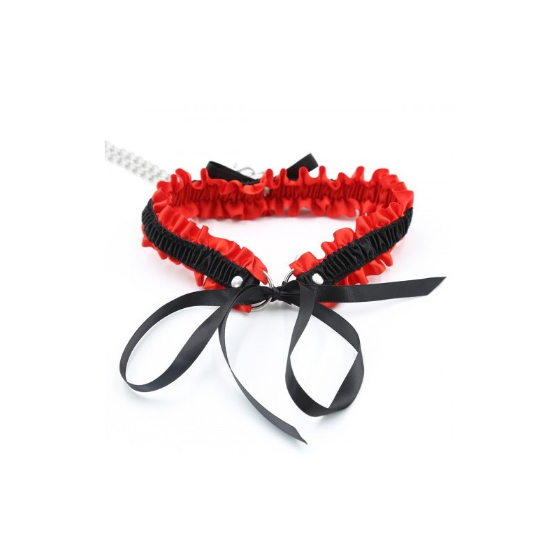 Κόκκινο Κολλάρο με Συνδεδεμένες Χειροπέδες Naughty Toys