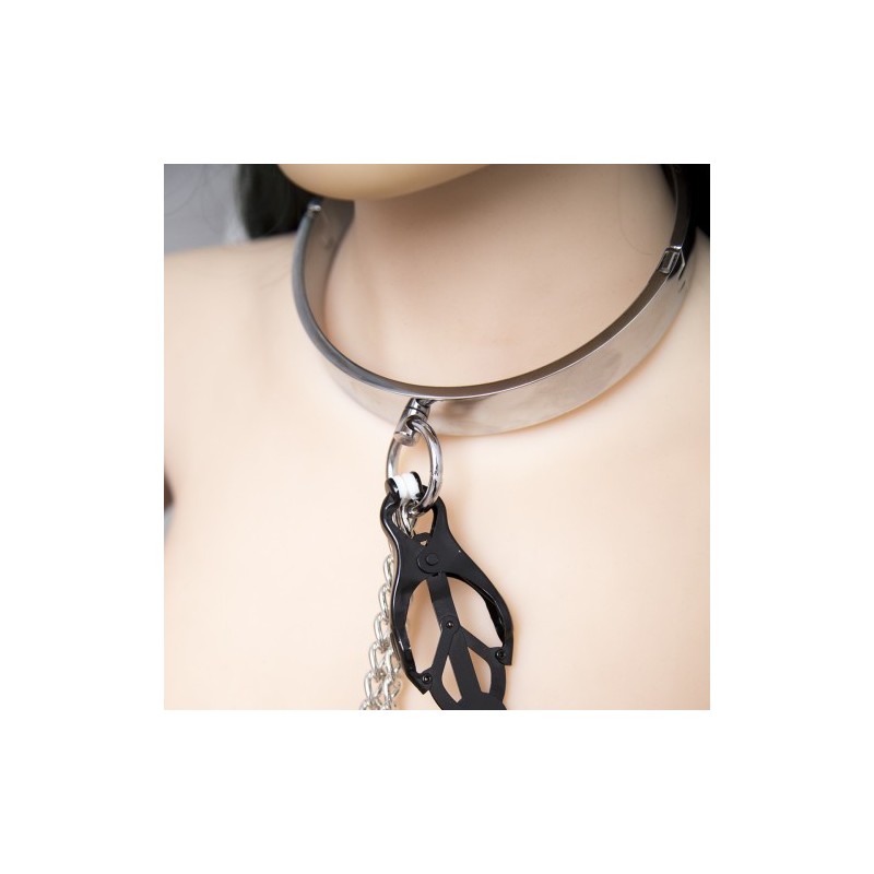 Σφικτήρες Θηλών με Μεταλλικό Κολλάρο Naughty Toys