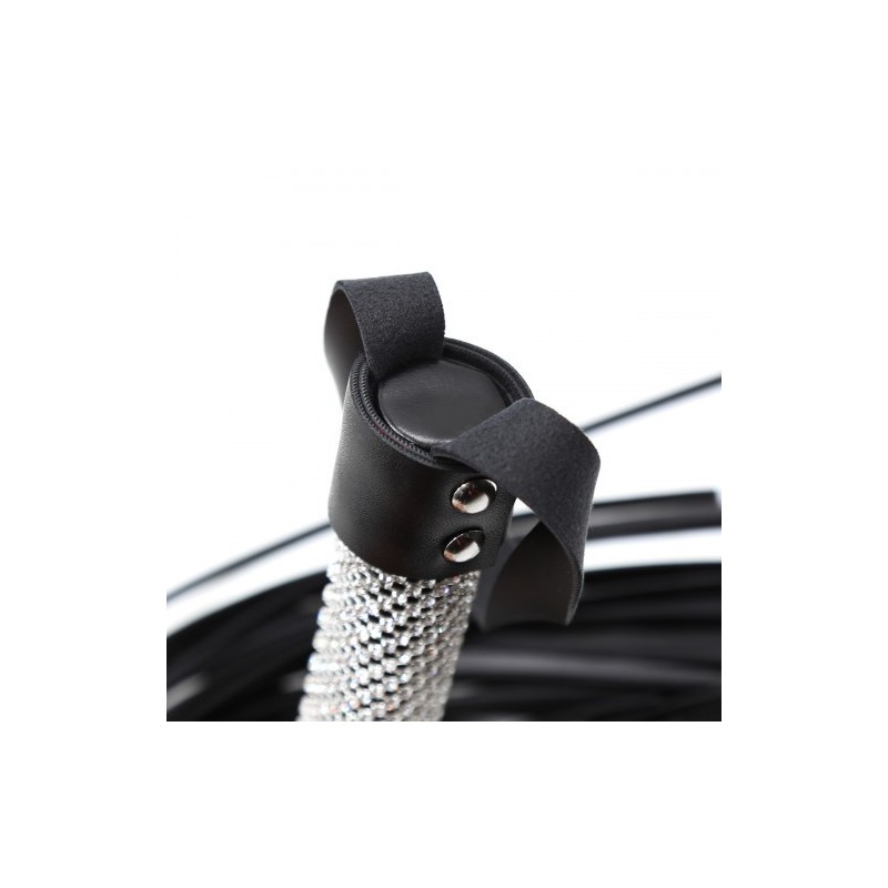 Μαύρο Μαστίγιο Αλογοουρά με Διαμαντένια Χειρολαβή 51εκ Naughty Toys