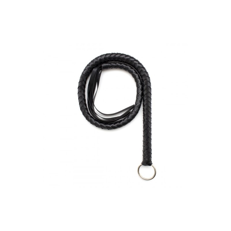 Μαύρο Μαστίγιο Αλογοουρά με Δαχτυλίδι 65εκ Naughty Toys