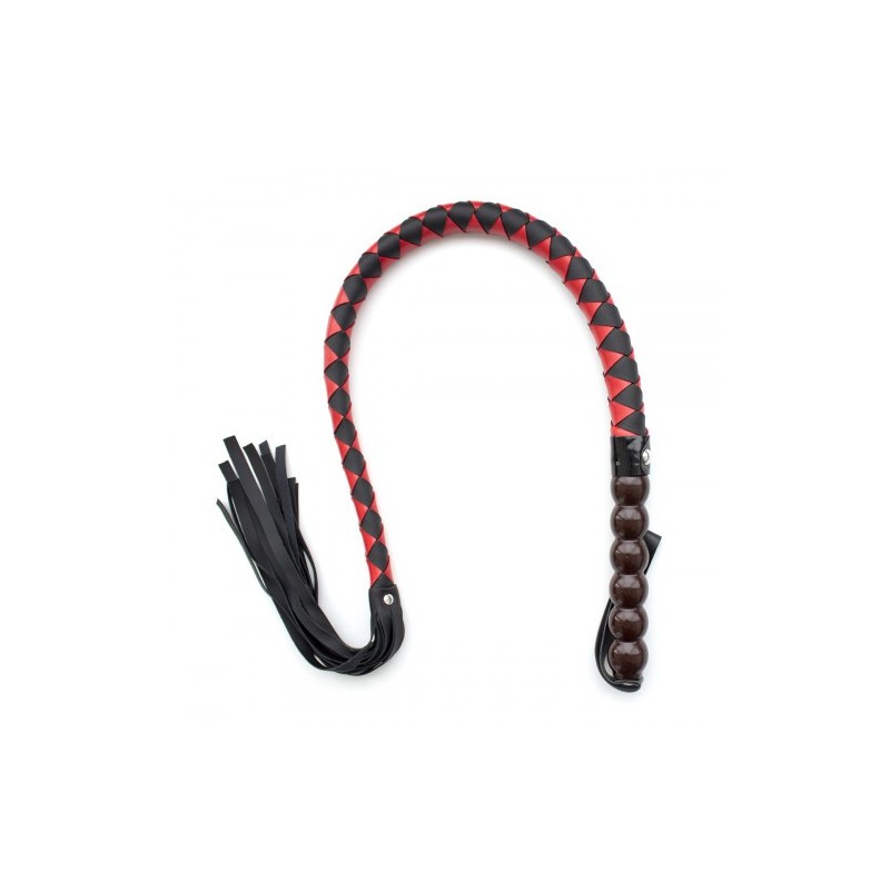 Μαστίγιο Αλογοουρά Μαύρο με Κόκκινο 85εκ Naughty Toys