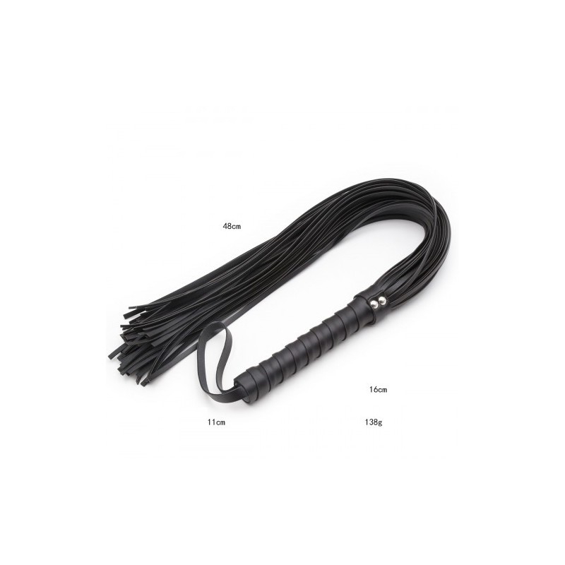 Μαύρο Δερμάτινο Μαστίγιο Αλογοουρά Naughty Toys 64 cm